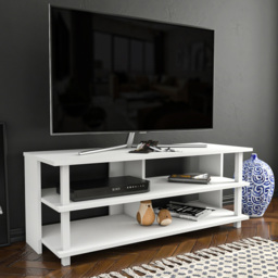 Decorotika Pueblo 4 Open Shelf White Wide TV Unit - Size: 47 x 120 x 45cm - Wilko - thumbnail 7