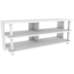 Decorotika Pueblo 4 Open Shelf White Wide TV Unit - Size: 47 x 120 x 45cm - Wilko - thumbnail 3