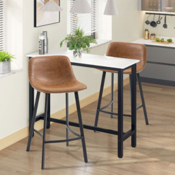 Portland Brown Industrial Bar Stool Set of 2 - Wilko - thumbnail 5