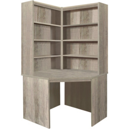 R White Cabinets Corner 8 Shelf Computer Desk with Hutch Set Grey - Size: 182.8 x 94 x 54cm - Wilko - thumbnail 3