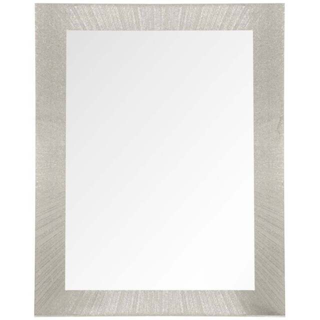 Silver Starburst Glitter Wall Mirror - Size: 60 x 40cm - The Port. Co Gallery - Wilko - image 1