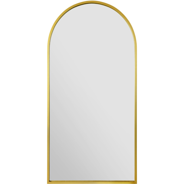 MirrorOutlet The Arcus Gold Framed Arched Garden Wall Mirror 180 x 90cm - Size: 180 x 90 x 3cm - Wilko - image 1