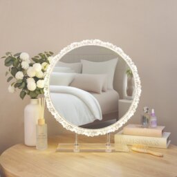 Flora LED Desktop Vanity Mirror - Wilko - thumbnail 1