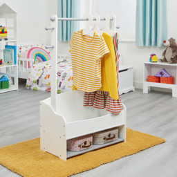 Liberty House Toys Kids Hanging Rail with Extra Storage - Size: 100 x 70 x 30cm - Wilko - thumbnail 3