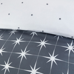 Serene Northern Stars Single Grey Microfibre Fabric Duvet Set - Wilko - thumbnail 4