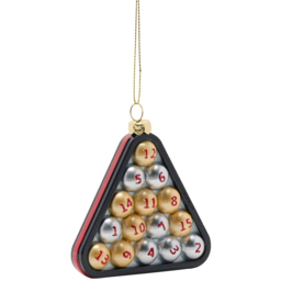 The Seasonal Gift Co Billiards Hanging Tree Decoration 20cm - Size: 20 x 9 x 1.5cm - Black - Wilko - thumbnail 3