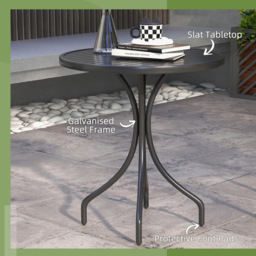 Outsunny Black Round Garden Table - Size: 66 x 66 x 71.5cm - Wilko - thumbnail 6