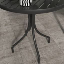 Outsunny Black Round Garden Table - Size: 66 x 66 x 71.5cm - Wilko - thumbnail 5