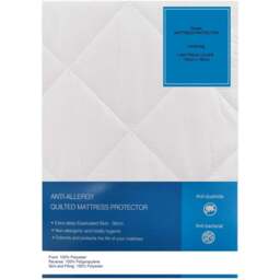 Gr8 Home Double Extra Deep Anti Allergy Quilted Mattress Protector - White - Wilko
