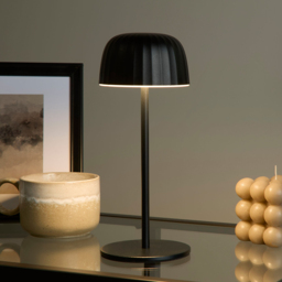 Lighting Collection Boyd Black Rechargeable LED Table Lamp - Size: 28.5 x 12.5 x 12.5cm - Wilko - thumbnail 3