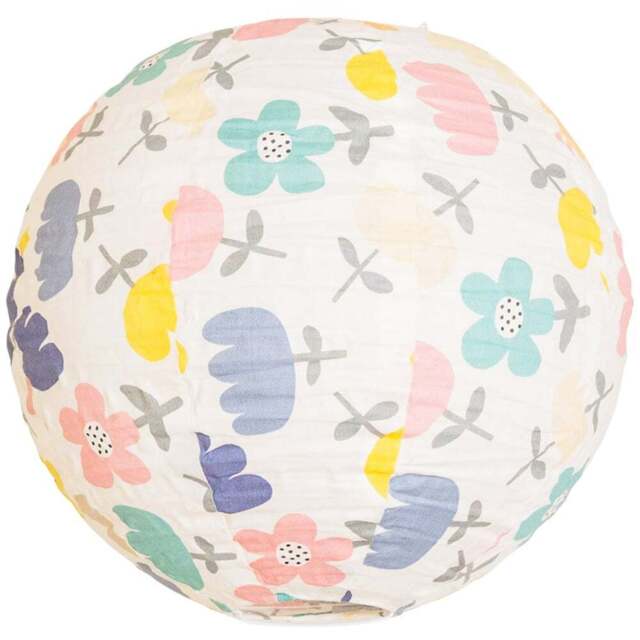 ValueLights Annie Natural Floral Globe Ball Ceiling Lamp Shade - Cream - Wilko - image 1