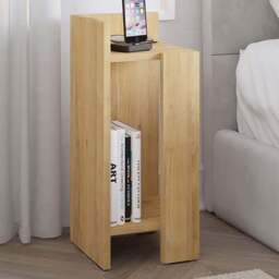 Decortie Elos Single Shelf Oak Modern Left Module Bedside Table - Cream - Wilko