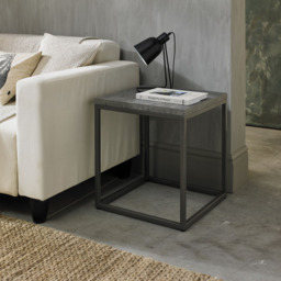 Bentley Designs Renzo Zinc and Dark Grey Side Table - Size: 50 x 45 x 45cm - Wilko - thumbnail 6