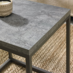 Bentley Designs Renzo Zinc and Dark Grey Side Table - Size: 50 x 45 x 45cm - Wilko - thumbnail 5
