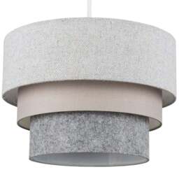 ValueLights Aztec 3-Tier Grey Herringbone Ceiling Light Shade - Size: 30 x 20.5 x 30cm - Wilko