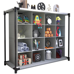 Living and Home Multi-Tier Grey Metal Shoe Rack - Size: 4 Tier - Wilko - thumbnail 4
