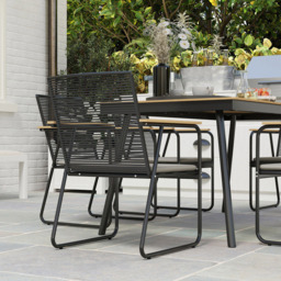 Outsunny 6 Seater Rattan Garden Dining Set Natural - Yellow - Wilko - thumbnail 6