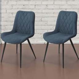 Core Products Aspen Set of 2 Blue Dining Chair - Wilko