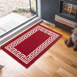 Desire Rugs Havana Red and White Greek Key Anti Slip Door Mat 300 x 80cm - Size: 80 x 300cm - Wilko - thumbnail 5