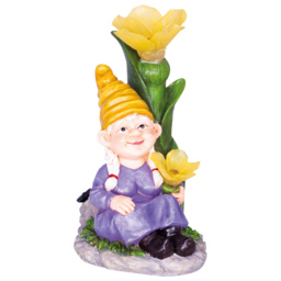 St Helens Female Gnome Under Light Up Lilly - Size: 3.31x2.9x2.08cm - Purple - Wilko - thumbnail 1