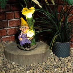 St Helens Female Gnome Under Light Up Lilly - Size: 3.31x2.9x2.08cm - Purple - Wilko - thumbnail 3