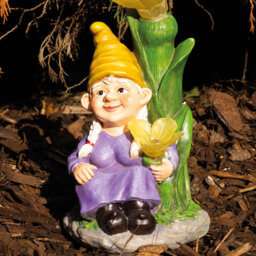St Helens Female Gnome Under Light Up Lilly - Size: 3.31x2.9x2.08cm - Purple - Wilko - thumbnail 4