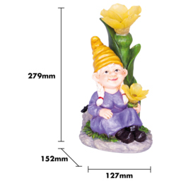 St Helens Female Gnome Under Light Up Lilly - Size: 3.31x2.9x2.08cm - Purple - Wilko - thumbnail 5