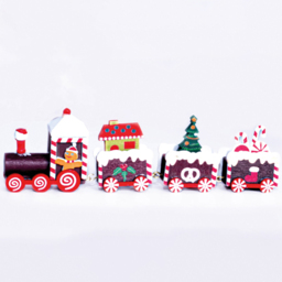 St Helens Wooden Christmas Pudding Train Set Display 20cm - Size: 55 x 28 x 200cm - Red - Wilko - thumbnail 4
