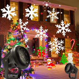 Jaoyeh Christmas LED Outdoor Waterproof Laser Projector - Size: 9.2 x 10 x 12cm - Black - Wilko - thumbnail 1