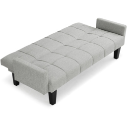 Home Detail Levine Double Sleeper Light Grey Fabric Sofa Bed - Size: 3 Seater - Wilko - thumbnail 4