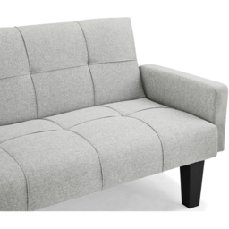 Home Detail Levine Double Sleeper Light Grey Fabric Sofa Bed - Size: 3 Seater - Wilko - thumbnail 6
