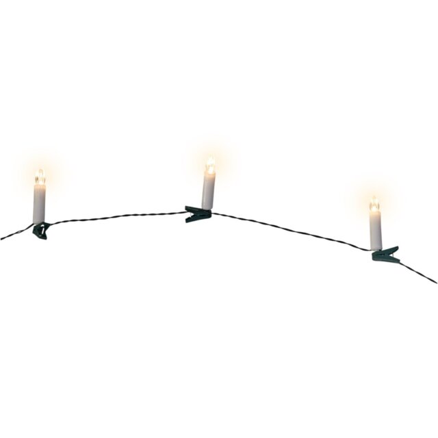 Christmas Tree LED Candle Clips String Light White - Sleigh Bells Ring - Wilko - image 1