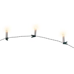 Christmas Tree LED Candle Clips String Light White - Sleigh Bells Ring - Wilko