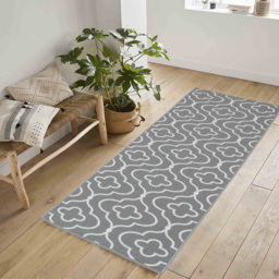 Desire Rugs Havana Grey Quatrefoil Anti Slip Door Mat 80 x 50cm - Size: 50 x 80cm - Wilko - thumbnail 5