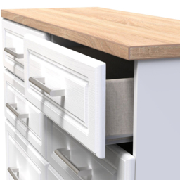 Crowndale Kent 6 Drawer White Ash and Modern Oak Midi Chest of Drawers - Wilko - thumbnail 7