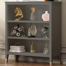 Palazzi 3 Shelves Grey Bookcase - Size: 3 Shelf - Wilko - thumbnail 1
