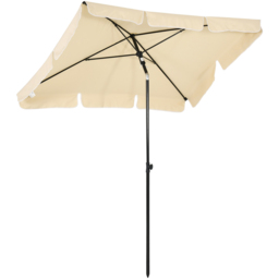 Outsunny Beige Tilting Parasol 2 x 1.25m - Size: 2m - Cream - Wilko