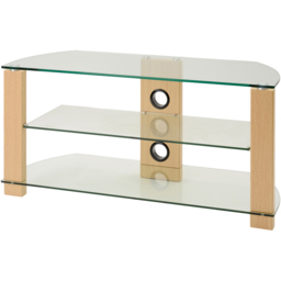 TTAP Vision 2 Shelf Oak TV Stand 1050mm - Size: 50.3 x 105 x 40cm - Brown - Wilko - thumbnail 3