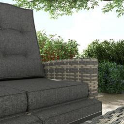 Outsunny 4 Seater Light Grey Rattan Outdoor Sofa Set - Wilko - thumbnail 4