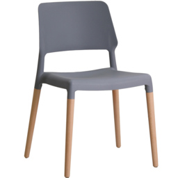 Riva Set of 2 Grey Dining Chair - LPD Home - Wilko - thumbnail 3