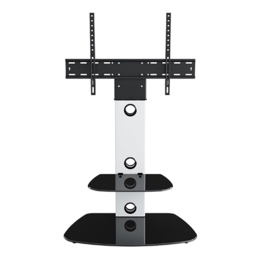 AVF Lucerne Satin White and Black Glass Curved Pedestal TV Unit - Size: 44.7 x 70 x 117.7cm - Multi - Wilko - thumbnail 5
