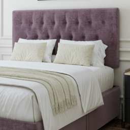 Bedmaster Single Mauve Naples Linen 2 Drawer Divan Base with Lona Headboard - Brown - Wilko - thumbnail 3