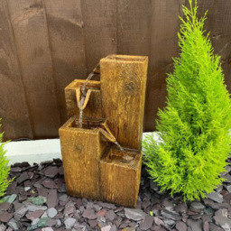 Tranquillity Coastal Bay Golden Water Feature - Size: 48 x 28 x 27cm - Grey - Wilko - thumbnail 3