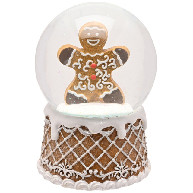 The Seasonal Gift Co. Santa and Friends Gingerbread Tree Snow Globe 15cm - Size: 15 x 9.5 x 8cm - Brown - Wilko - image 1