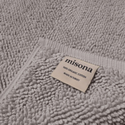 Misona Loop Light Grey Reversible Organic Cotton Bath Mat 50 x 80cm - Size: 50 x 80 x 1cm - Wilko - thumbnail 3