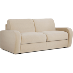 Jay-Be Deco 3 Seater Brushed Twill Linen Sofa Bed with e-Sprung Mattress - Size: 2 Seater - Cream - Wilko - thumbnail 3