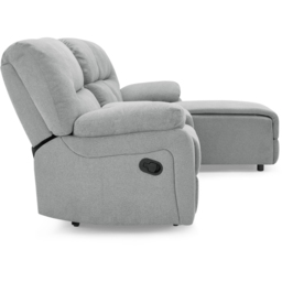 Home Detail Jacob 3 Seater Light Grey Right Hand Chaise Manual Recliner Sofa - Wilko - thumbnail 6