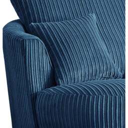 Luxor Marine Blue Jumbo Cord Swivel Chair - Size: Single - Wilko - thumbnail 5