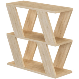 Decortie Lazena 2 Shelf Oak Side Table - Size: 55.4 x 60 x 21.2cm - Cream - Wilko - thumbnail 3