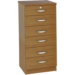 R White Cabinets 6 Drawer Brown Chest of Drawers - Wilko - thumbnail 3
